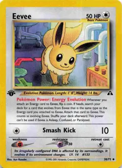 Eevee 38/75 Neo Discovery 1st Edition Pokemon - Image 1