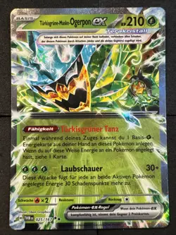 Turkisgrune Maske Ogerpon ex 025/167 Pokemon Maskerade im Zwielicht TWM NM DE - Image 1