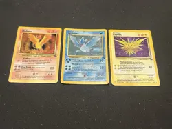 Pokemon TCG Legendary Birds Full Holo Set; Moderate Play - Image 1