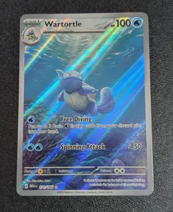 2023 POKEMON MEW EN-151 ILLUSTRATION RARE WARTORTLE #171/165 NM - Image 1