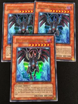 Yugioh Red-Eyes Zombie Dragon SDZW-EN001 1st Ultra x3 (MP) - Image 1
