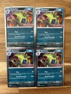 Pokemon Lucario Ex & Tyranitar Ex Promo Cards ONLY 4 Sets (16 cards) Prismatic - Image 3