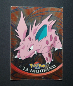 Nidorino Chrome #33 Pokemon TCG Card Topps Series 1 TV Animation Moderate Play - Image 1
