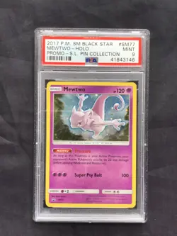 Pokemon Cards: Sun & Moon Promo Mewtwo SM77 PSA 9 - Image 1