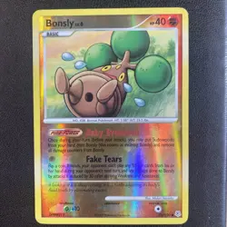 Bonsly 71/130 Diamond and Pearl Reverse Holo Card Pokemon TCG LP - Image 1