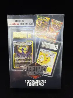 2025 Pokemon Mystery Gems Box (1 CGC graded card, 1 booster pack), new &sealed! - Image 1