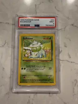 Bulbasaur 44/102 Unlimited Base Set Pokemon Card PSA 9 MINT - Image 1