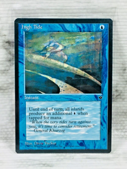 1994 MAGIC THE GATHERING (MTG) HIGH TIDE (TUCKER) BLUE TCG CARD (FALLEN EMPIRES) - Image 1