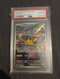 Pokemon TCG Scarlet & Violet Pikachu Illustration Card 173/165 English PSA 10 - Image 1