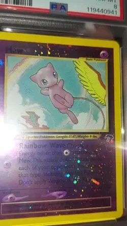 Pokemon TCG Southern Islands Mew 1/18 Reverse Holo PSA 8 NM-MT 1.5 Swirls 🍥 - Image 2