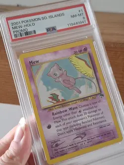 Pokemon TCG Southern Islands Mew 1/18 Reverse Holo PSA 8 NM-MT 1.5 Swirls 🍥 - Image 4
