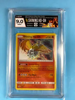 2017 Pokemon SHINING HO-OH #SM70 Black Star-Shining Legends HOLO HGA 9.0 - Image 1