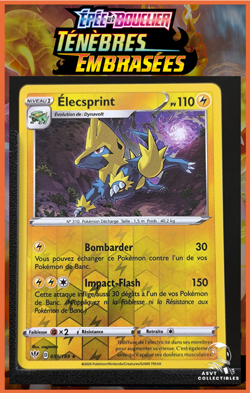Carte Pokemon Elecsprint 059/189 Rare Reverse EB03 Tenebres Embrasees FR - Image 1