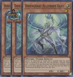 Yugioh! 3x Dimensional Allotrope Varis PHHY-EN028 Super Rare 1st Ed NM - Image 1