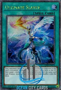Yugioh Ultimate Slayer 1st Edition Quarter Century Secret Rare RA02-EN070 - Image 1