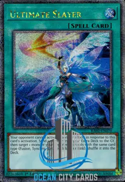 Yugioh Ultimate Slayer 1st Edition Quarter Century Secret Rare RA02-EN070 - Image 3