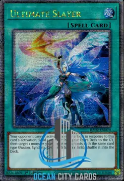 Yugioh Ultimate Slayer 1st Edition Quarter Century Secret Rare RA02-EN070 - Image 5