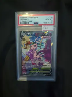 Pokemon TCG Fusion Strike Mew v Card 251/264 PSA 10 Gem Mint - Image 1
