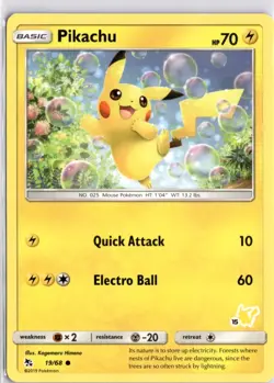 Pikachu 19/68 Pikachu Stamped Battle Academy 019/068 Pokemon Card TCG - Image 1