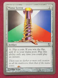 Magic The Gathering UNHINGED MANA SCREW artifact card MTG - Image 1
