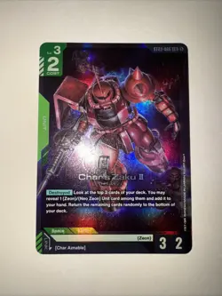 Char's Zaku II Foil - ST03-006 LR NM - Gundam TCG Card Game CCG English - Image 1