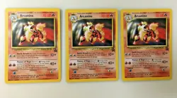 Pokemon Arcanine Black Star Promo Cards (LOT of 3) #6 2000 Wizards TCG Unplayed - Image 1