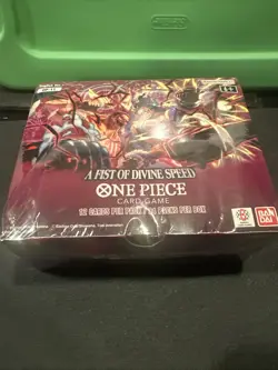 ONE PIECE CARD GAME: A FIST OF DIVINE SPEED OP11 Booster Sealed Light Box Damage - Image 1