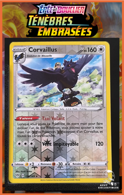 Carte Pokemon Corvaillus 156/189 Holo Reverse EB03 Tenebres Embrasees FR - Image 1