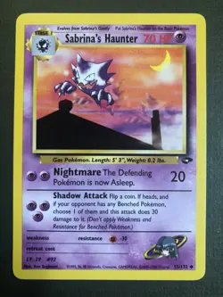 Pokemon - Sabrina's Haunter 55/132 Gym Challenge Unlimited Pristine! - Image 1