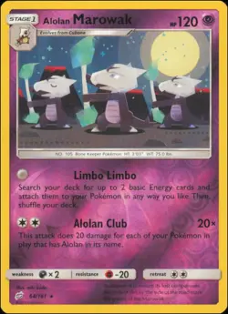 Pokemon - Alolan Marowak #64/181 - SM - Team Up Reverse Holo - Image 1