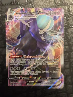 Pokemon Shadow Rider Calyrex VMAX 075/198 Swsh06: Chilling Reign Holo NM - Image 3