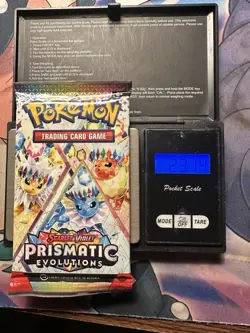 23.14g Pokemon prismatic Evolutions Booster Pack - Possible Heavy Pack! - Image 1