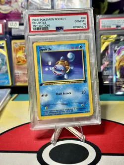 Pokemon TCG ~ Squirtle 68/82 ~ Team Rocket Regular 1st Edition PSA 10 🇺🇸 - Image 1