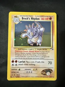 Brock’s Rhydon Holo - 2/132 - Gym Challenge - WOTC 2000 Vintage Pokemon Card - Image 1