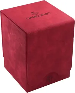 GAMEGENIC SQUIRE 100+ XL CONVERTIBLE DECK BOX RED HOLDS 100 CARDS NEW - Image 1
