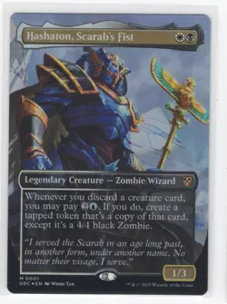 #1 2025 Aetherdrift Commander * Hashaton, Scarab's Fist Mythic Foil - Image 1