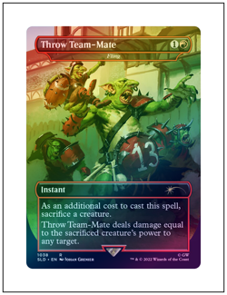 1x Throw Team-Mate (Fling), Foil, Secret Lair, Magic, MTG NM - Image 1