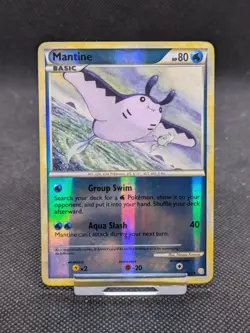 Pokemon Card Mantine 45/123 Reverse Holo HeartGold & SoulSilver HGSS NM/M - Image 1