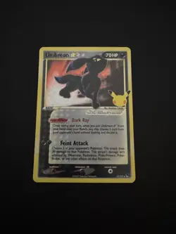 Pokemon TCG Umbreon Gold Star 17/17 25th Celebrations Near Mint - Image 1