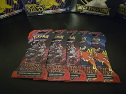 Pokemon Sleeved Booster Packs Destined Rivals Lot of 5 - Image 1
