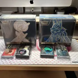 Empty ETBs Mega Evolution pokemon center Lucario & Gardevoir Accessories Only - Image 1