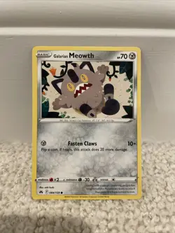 Pokemon TCG Crown Zenith: Galarian Meowth (084/159) - Common - NM Unplayed! - Image 1