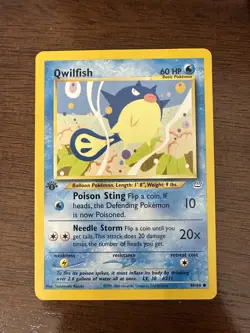 Neo Revelation 1st Edition Qwilfish 49/64 NM 2001 Pokemon - Image 1