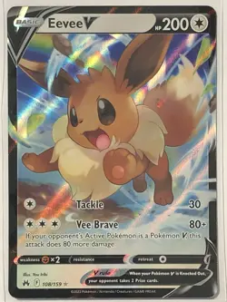 Pokemon TCG - Eevee V 108/159 Crown Zenith - NM (Free Shipping $5+) - Image 1