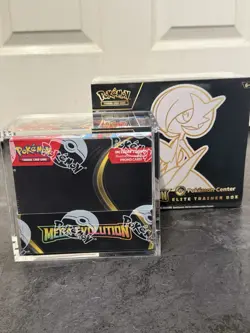 Pokemon Center Mega ETB & Normal & ENHANCED Mega Evolution Booster Box W/Acrylic - Image 1