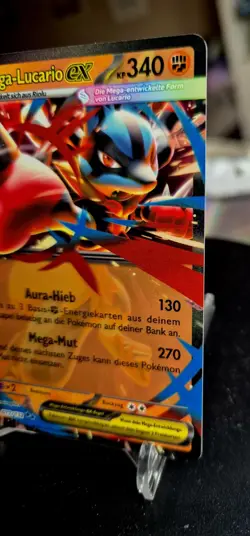 Pokemon Karte „Mega-Lucario ex“ 077/132 „Mega-Entwicklung“ Deutsch / Near Mint - Image 3
