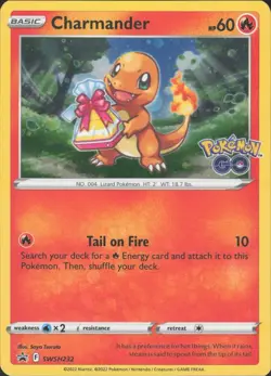 POKEMON GO PROMO CHARMANDER -SWSH232- HOLO - Image 1