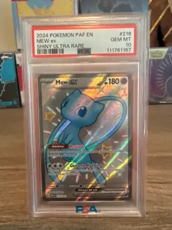 Mew ex Pokemon 216/091 SV: Paldean Fates Holo PSA 10 - Image 1