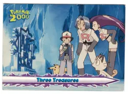 2000 TOPPS POKEMON THE MOVIE # 52 " THREE TREASURES " - BLUE LOGO - LOOK !!!! - Image 1