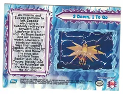 2000 TOPPS POKEMON THE MOVIE # 35 " 2 DOWN, 1 TO GO " - BLUE LOGO - EXMT-NRMT !! - Image 2